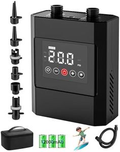 Pompe électrique 20PSI pour Stand Up Paddleboard, 12000mAh Batterie Rechargeable Sup Air Pump Portable, Gonflage et dégonflage à Deux Niveaux, Pompe Auto-Off pour Stand Up Paddleboard, Kayaks