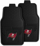 FANMATS 8908 Tampa Bay Buccaneers 2-Piece Heavy Duty Vinyl Car Mat Set, Front Row Floor Mats, All Weather Protection, Universal Fit, Deep Resevoir Design, (Color may Differ)