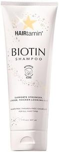 HAIRtamin Biotin Shampoo - Helps to Support Stronger, Longer, Thicker-Looking Hair with Sulfate-Free, Hydrating, Vitamin Rich Formula Shampoo, Made With Vitamin B5, Cucumber Extract, Aloe Vera