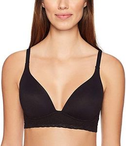 Warner's Women's Cloud 9 Super Soft Wireless Lightly Lined Comfort Bra Ro5691a, Rich Black, 16D