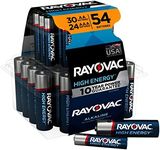 Rayovac AA Batteries & AAA Batteries Variety Pack, 24 Triple A Battery and 30 Double A Battery (54 Count)