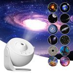 Dongni Galaxy Projector, 13 in 1 Planetarium Star Projector Realistic Starry Sky LED Night Light with Solar System Nebula Moon for Kids Adults Bedroom Ceiling Home Theater Living Room Decor