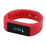 Hipipooo Fitness Tracker Bluetooth Sport Wristband Bracelet Watch with Pedometer Sleep Health Fitness Tracker Activity for Android iOS Red