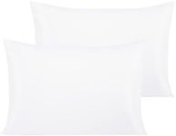 NTBAY Egyptian Cotton Toddler Pillowcases - Set of 2 - Travel Pillow Cases - 500 Thread Count Cotton 13x18 Pillow Covers - Envelope Closure Nursery Pillowcases, 13x18 Inches, White