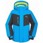 SMONTY Boys Ski Jacket Waterproof Winter Jacket Snowboard Warm Winter Snow Ski Coat for Kids (6-7 Years, Blue)