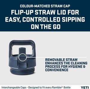 YETI Rambler 26 oz Straw Bottle – Stainless Steel, Seafoam, Leakproof
