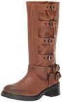 Steve Madden Women's Brocks Fashion Boot, Brown Distressed, 6 US, Brown Distressed, 6.5 US