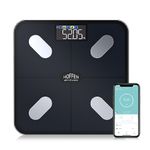 Hoffen India Smart Electronic Digital Weight Machine for Body Weight, Fitness Composition Monitor, Fat analyzer Weighing scale, Weighing Machine With Free Bluetooth APP, 2 Years Warranty HO 36 APP