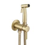 Ownace Concealed Bidet Mixer Spray Set for Hot and Cold Water, Brushed Gold Toilet Douche Muslim Bidet Shattaf Shower Kit Set