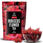 BLUE TEA - Hibiscus Flower Tea - 250gm- 250 Cups || Diwali Gifts || SKIN GLOW ENHANCING TEA || Vitamin- C Rich - Flower Based - Herbal Tea - Caffeine Free - Tangy Flavor | Premium Zipper Pack