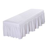 Fenteer Washable Pad Cover Bed Sheet Bed Skirt Table Skirt For Treatment Couch Massage Table, White-190x80cm