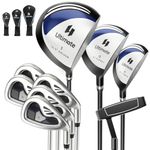 ULTIMATE Men's Complete Golf Club Set - Right Handed, w/ 460cc #1 Driver, #3 Fairway Wood, #4 Hybrid, #6/#7/#8/#9/#P Irons, Putter & 3 Head Covers, Mens Golf Clubs Full Set