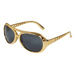 Bristol Novelty BA243 Rock Star Sunglasses, Mens, Gold, One Size