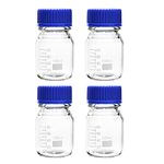 MANIKARN Borosilicate glass Reagent Bottle with screw cap 100ml (Set of 4 Piece)