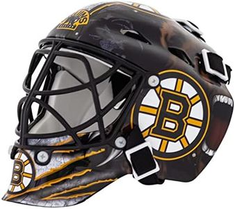 Franklin Sports unisex adult Franklin Sports Boston Bruins NHL Team Logo Mini Hockey Goalie Mask with Case Collectible Goalie M, Multicoloured, One Size US