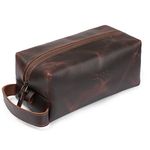 Londo Genuine Leather Travel Toiletry, Makeup, Shaving Organizer Bag - Dopp Kits - Unisex