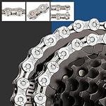 BUZIFU 6/7/8-Speed Bicycle Chain 116 Link Chain Plating​​ Bike Chains Steel High Strength Bike Derailleur Chain Anti-Rust Chain Quick Release Links for 6/7/8-Gear Road Mountain Bicycle (4.9ft)