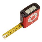 eTape16 ET16.75-DB-RP Polycarbonate Digital Tape Measure, Inch and Metric, Red, 16' Length