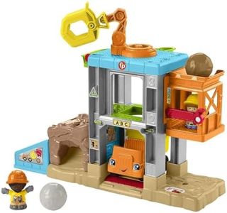 Fisher-Price Little People Load Up ‘n Learn Construction Site, musical playset with dump truck for toddlers and preschool kids ages 18 months to 5 years