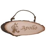 Horse Design | Personalised Horse Stable Rustic Wooden Plaque