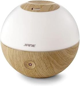 Jané Humidificador sónico con Luz, Apto para Esencias, 2 Velocidades, Táctil, Salida de Vapor Orientable, Madera