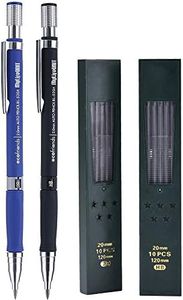 MyLifeUNIT 2.0mm Mechanical Pencil, 2mm Lead Pencil for Draft Drawing, Carpenter, Crafting, Art Sketching (Set of Pencils and Leads)
