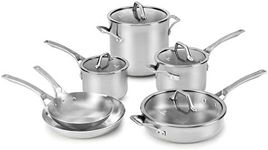 Calphalon Signature Stainless Steel Cookware Set, 10-Piece, Silver (1950766)