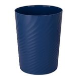 UUJOLY Plastic Small Trash Can Wastebasket, Garbage Container Basket for Bathrooms, Laundry Room, Kitchens, Offices, Kids Rooms, Dorms, 3.5 Gallon, Navy Blue, 1 Pack