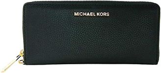 Michael Kors Women's Jet Set Travel Continental Leather Wristlet - Black