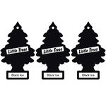 Little Trees Air Freshener Tree LTZ004 Black Ice Fragrance For Car Home Boat Caravan - Triple Pack