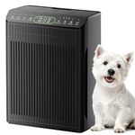 Air Purifiers for Home Large Room up to 2200sq.ft with Washable Filters, EVALIT Air Purifier for Bedroom with Fragrance, PM 2.5 Display Air Quality Sensor for Smoke Dust Odors, Black, 1Pack+3Modes