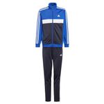 adidas Unisex Kids Essentials 3-Stripes Tiberio Track Suit, Semi Lucid Blue/White/Legend Ink/White, 11-12 Years