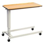 NRS Healthcare EasyLift Overbed / Over Chair Table Beech N43553 - Standard Base, Extra Low