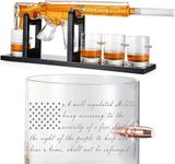 Gifts for Men Dad, The Wine Savant AR15 2nd Amendment 1000 ML Whiskey Decanter Set with 4 Glasses, Unique Birthday Gift Ideas for Him Husband Grandpa Cool Military Tequila Liquor Dispenser Home Bar
