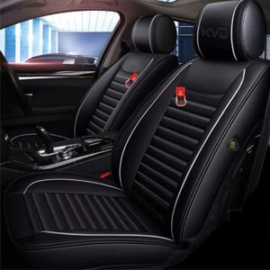 KVD AUTOZONE Heavy Nappa Leather luxurry Car Seat Cover Compatible with Toyota Glanza Black + Silver (5 Year Warranty) - DZ015/45