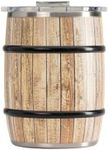 ORCA Double Barrel 24oz | Temperature Insulated, Stainless Steel Tumbler with a Classy Wood Grain Print, for Whiskey, Beer, Coffee or Whatever You're Having — White Oak