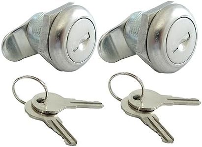 2 Pack Truck Tool Box Lock Replacement with Keys Pickup Toolbox Latch Cylinder, 5/8" Cylinder Replacement