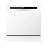 Baridi Compact Tabletop Dishwasher 8 Place Settings, 6 Programmes, Low Noise, 8L Cycle, Start Delay - White - DH86