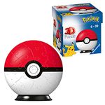 Ravensburger Pokemon Pokeball - 3D Jigsaw Puzzle Ball for Kids Age 6 Years Up - 54 Pieces - No Glue Required, White