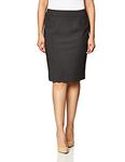 Calvin Klein Women's Classic Fit Straight Lux Suit Skirt (Regular and Plus Size), Charcoal Multi, 8