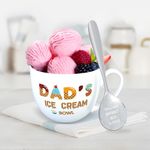 peony man Gifts for Dad Ice Cream Bowl and Spoon Set 20 Oz Ice Cream Cereal Bowl with Shovel Set Christmas Gift Dads Ice Cream Gift from Daughter Son for Fathers Day Birthday Christmas Thanksgiving