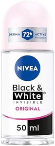 NIVEA Black & White Invisible Original Roll-on 6 x 50 ml, Deodorante Donna Efficace 72h, Deodorante Roll on Antitraspirante per Odori, Sudore, Residui, Irritazioni e Macchie su Tessuti Chiari e Scuri