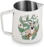 MHW-3BOMBER Espresso Milk Frothing Pitcher Steaming Pitcher Stainless Steel Milk Coffee Cappuccino Latte Art Barista Cup 20oz/600ml Origin 6th Anniversary Edition(white) P5544