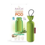 AuraCam Gold Standard Camphor Pod/Camphor Cone (Lemongrass) - Set of 2 - Camphor Pod Air freshener For Room, Car, Bathroom, Office & Toilet | Long-Lasting Camphor Cone for Home