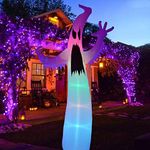 Twinkle Star Halloween Inflatable 12FT Ghost with LED RGB Color Changing Light Indoor Outdoor Yard Lawn Party Decoration