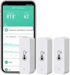 3-Pack WiFi Temperature Humidity Sensor: Wireless Temperature Humidity Monitor with App Alert, Free Data Storage Export, Smart Indoor Thermometer Hygrometer Compatible with Alexa Google Assistant