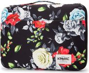 Kinmac Colorful Rose Pattern 360° Protective Full Cushioned Laptop Sleeve,Water-Repellent Laptop Case Bag with Handle for MacBook Air Pro 13 inch and 12.5 inch-13.3 inch Laptop