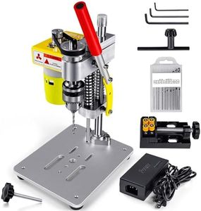 BERXOL Mini Drill Press, Benchtop Drill Press, Portable Electric Drilling Machine, CNC 795 Motor, B10 Chuck, Drill Bit and Clamp for Metal Wooden Jewelry DIY and Crafts Projects