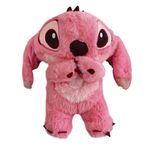 Stitch Stuffed Animal, 2024 Stitch Anxiety Relief Stuff, The Stitch Plush with Soothing Music and Lights and Rhythmic Breathing, Gift for Kids Boys Girls (Pink)