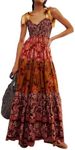 ABYOVRT Women Floral Maxi Dress Sle